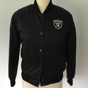 NFL Raiders black jacket.